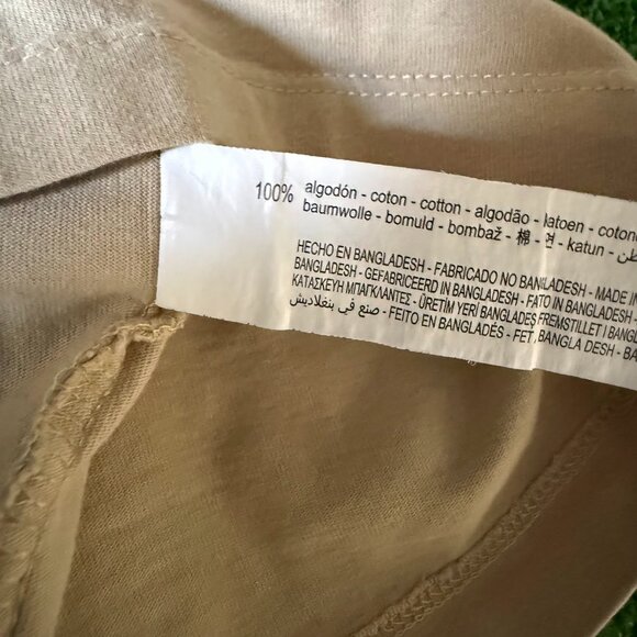 Zara Classic Fit Solid Beige Short Sleeve Crewneck Essential Tee T-Shirt Size S - Picture 8 of 13